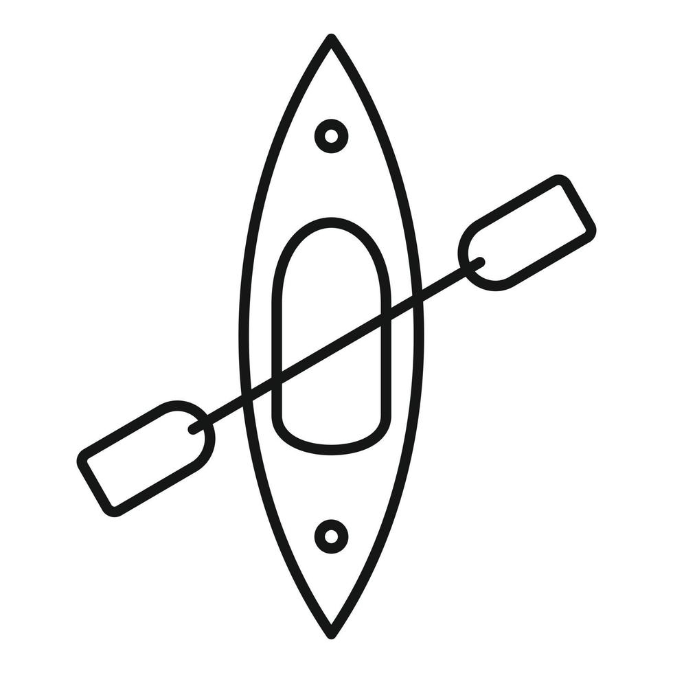 superiore Visualizza kayak icona, schema stile vettore