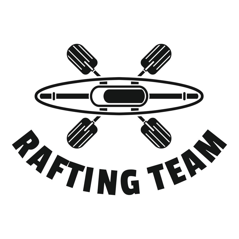 rafting squadra logo, semplice stile vettore