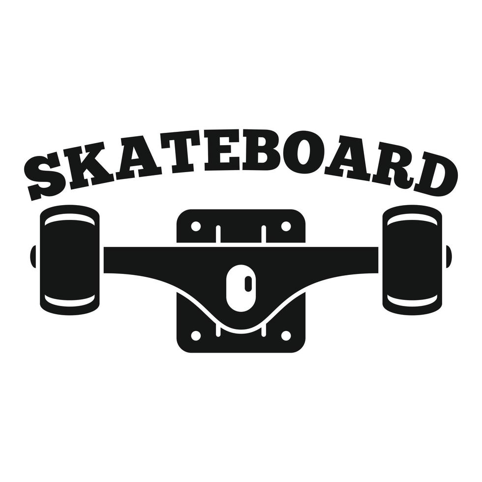 skateboard attrezzo logo, semplice stile vettore