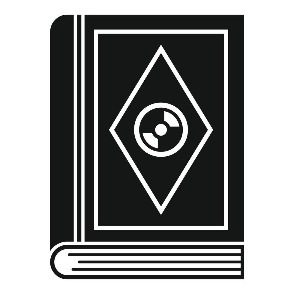 Magia vecchio libro icona, semplice stile vettore