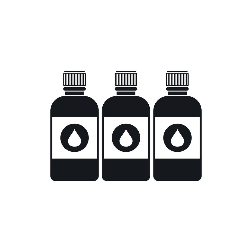 stampante inchiostro bottiglie icona, semplice stile vettore