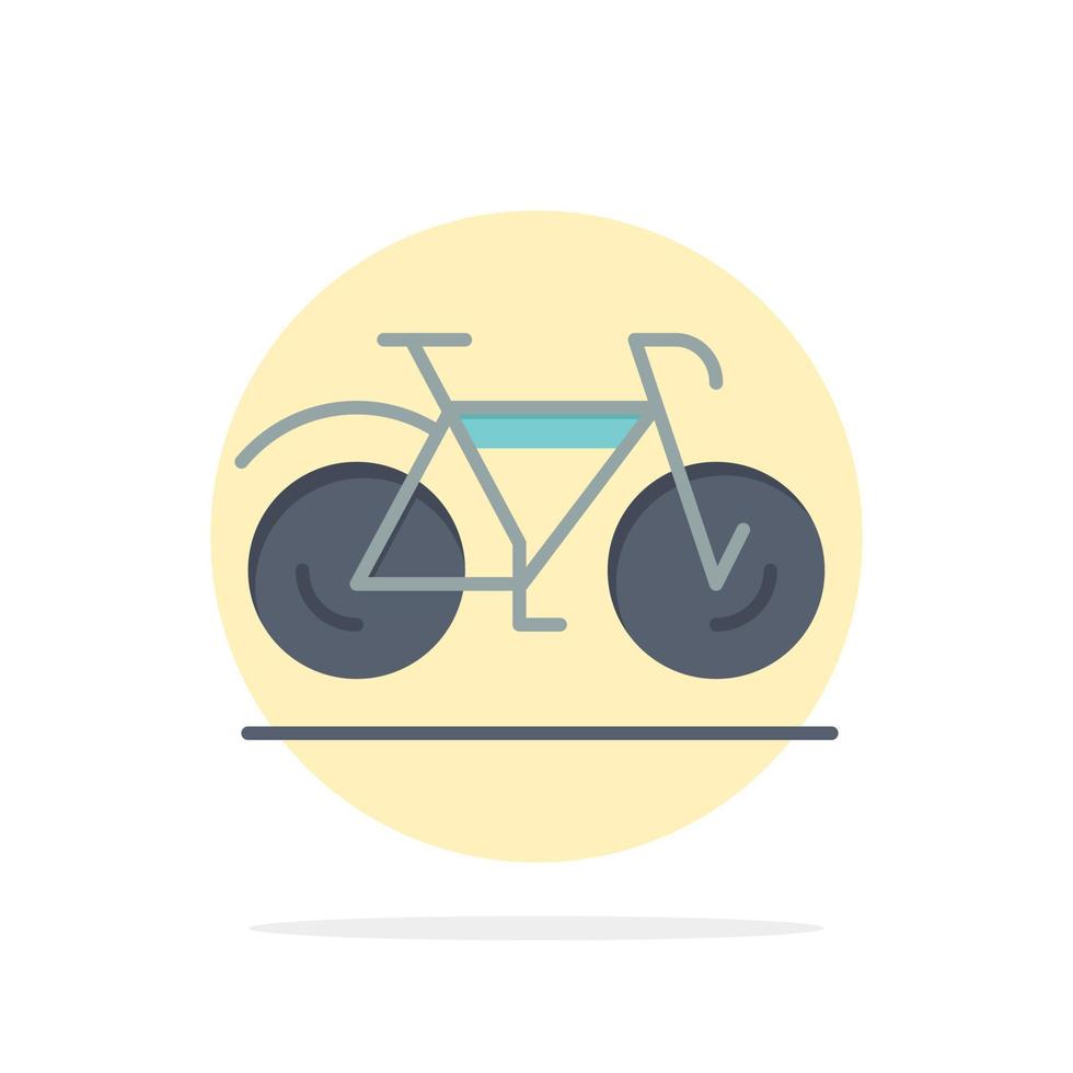 bicicletta movimento camminare sport astratto cerchio sfondo piatto colore icona vettore