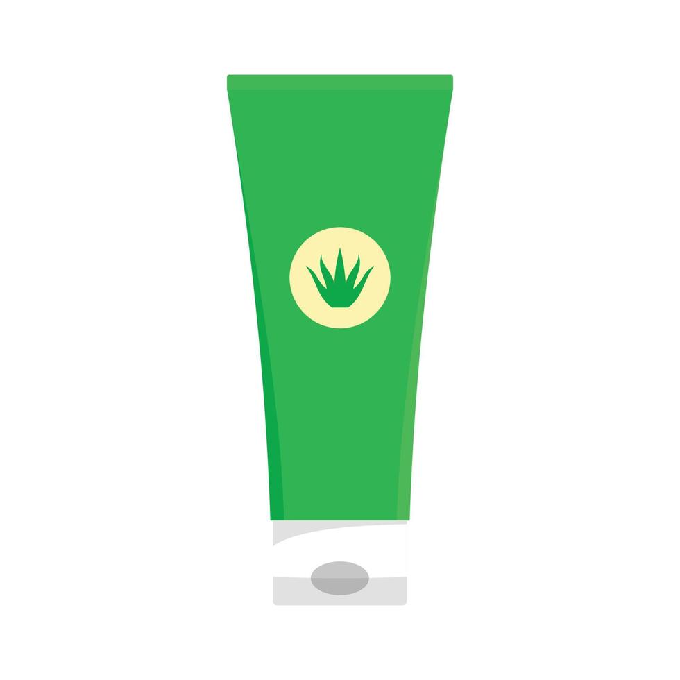 aloe Vera creme tubo icona, piatto stile vettore