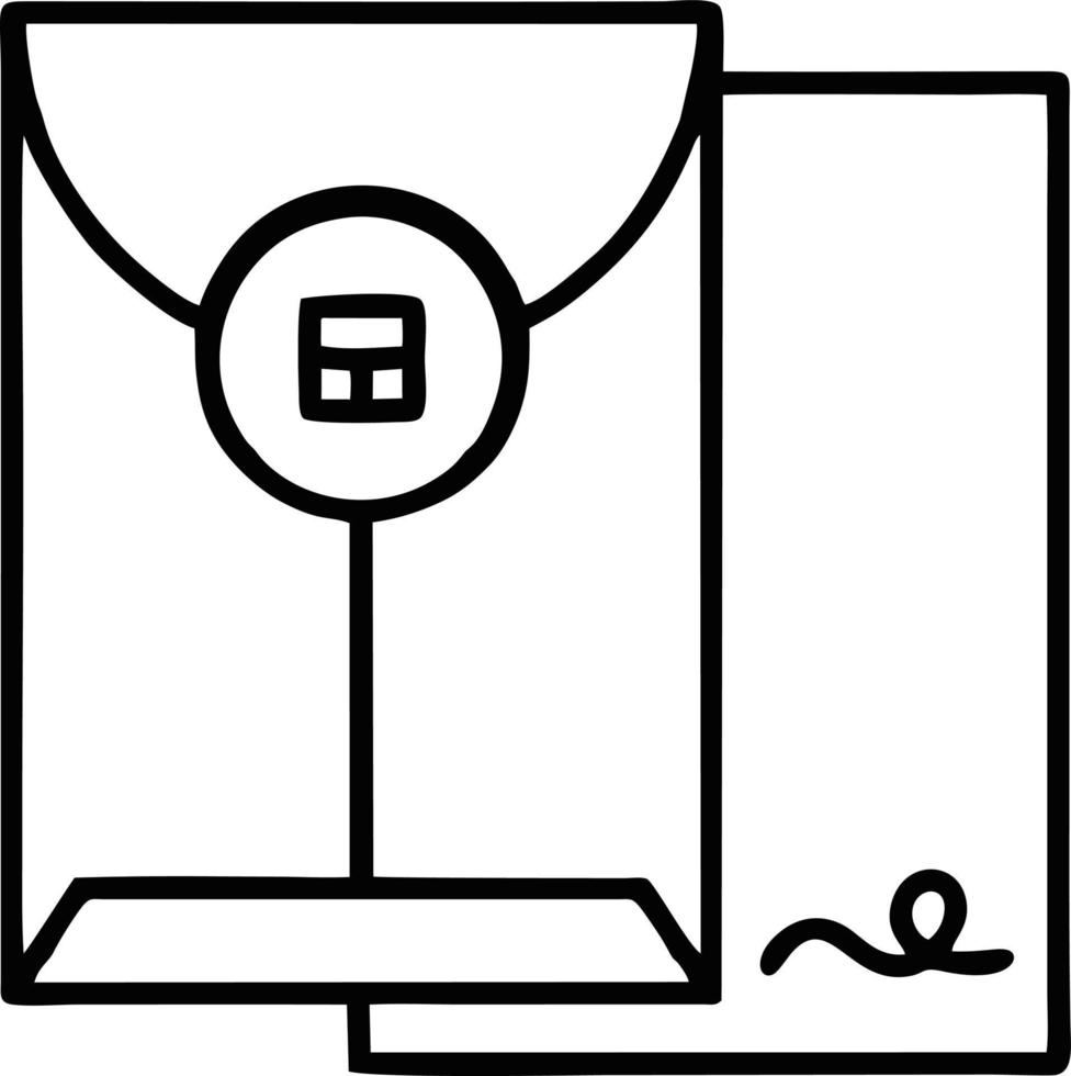 Busta icona nel nero vettore Immagine, illustrazione di Busta nel nero su bianca sfondo, un Busta design su un' bianca sfondo