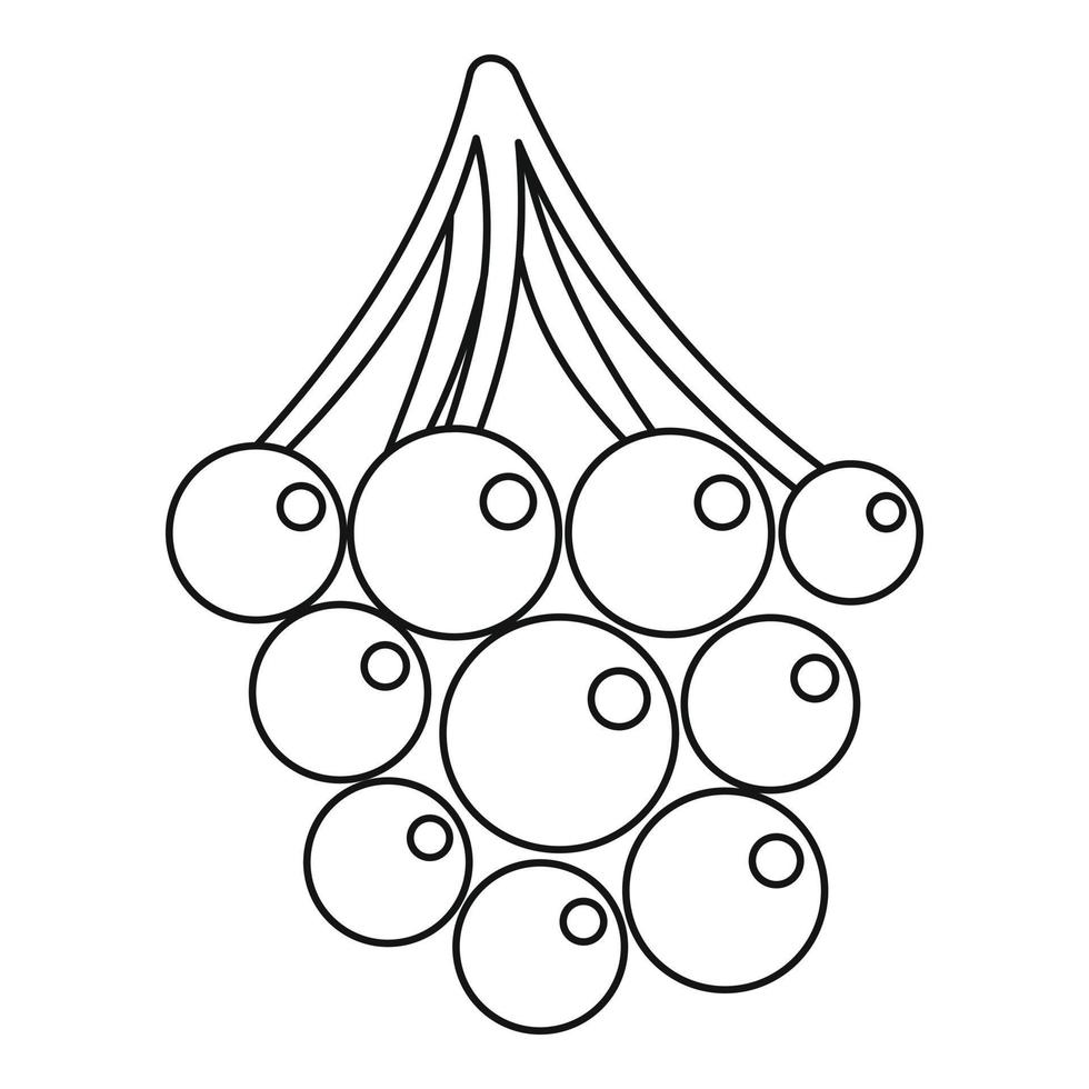 piccolo uva icona, schema stile vettore