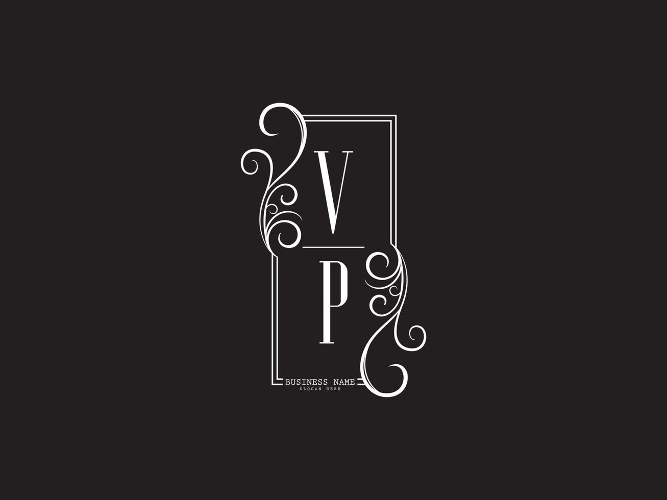 minimo vp v p lusso logo lettera design vettore