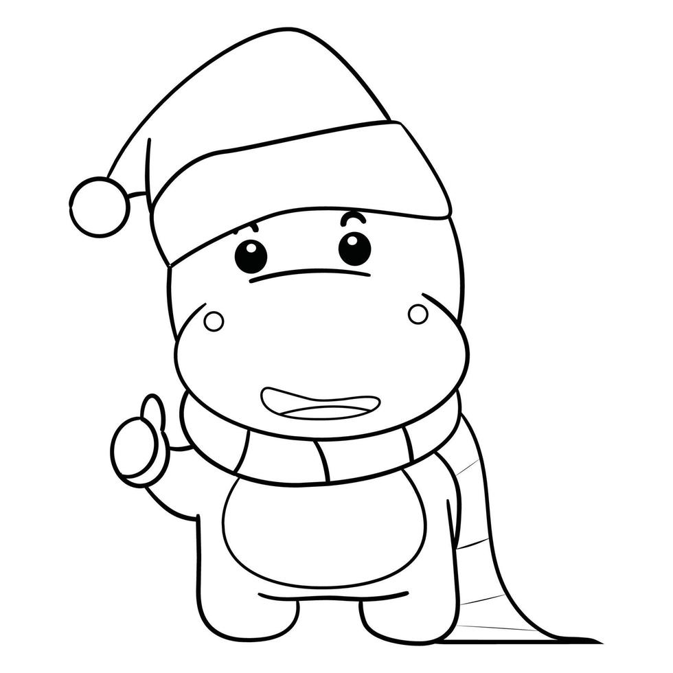 Natale illustrazione vettore per colorazione libro per bambini