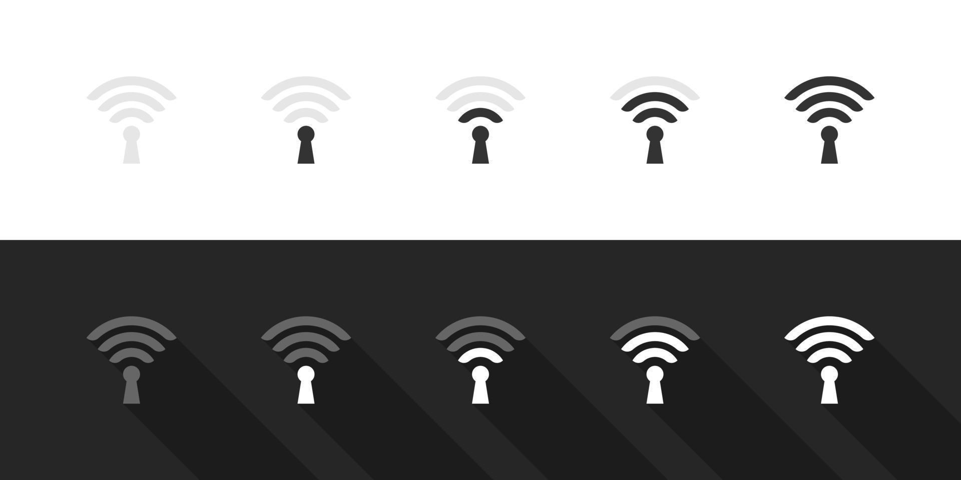 antena Wi-Fi cartello impostare. Wi-Fi icone concetto. senza fili Internet cartello. semplice icone. vettore illustrazione