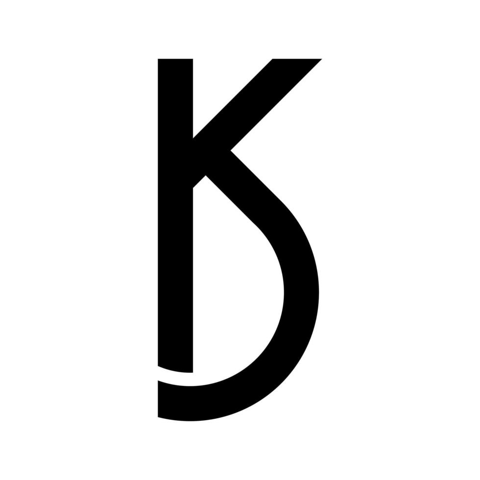 lettera K B logo design modello vettore