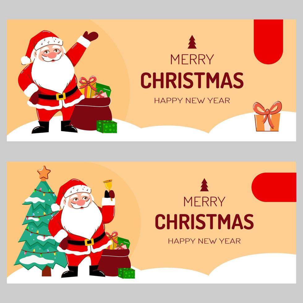 speciale offerte, Natale saldi, su per sconto, bellissimo sconto bandiera con Santa Claus con i regali vettore