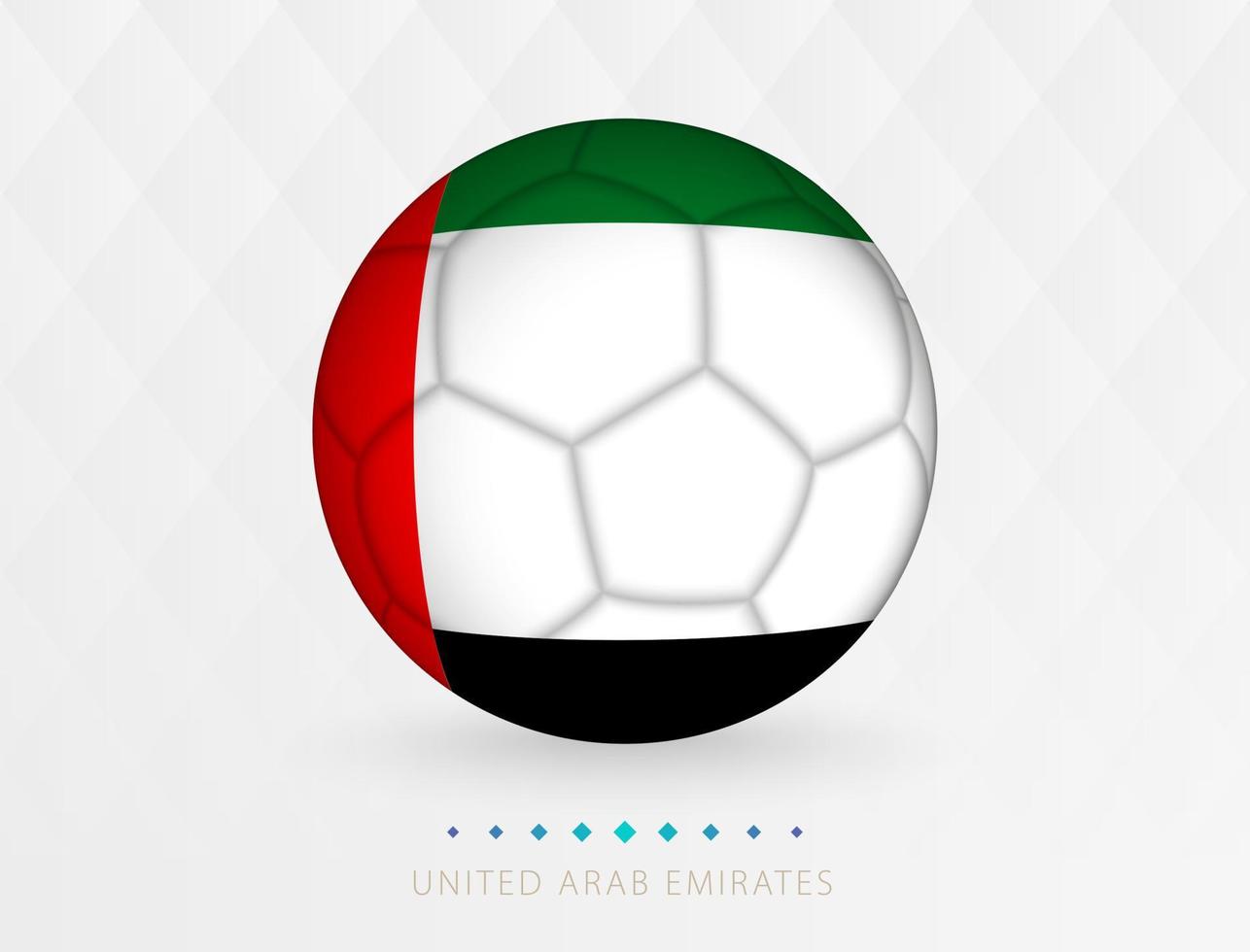 calcio palla con unito arabo Emirates bandiera modello, calcio palla con bandiera di unito arabo Emirates nazionale squadra. vettore