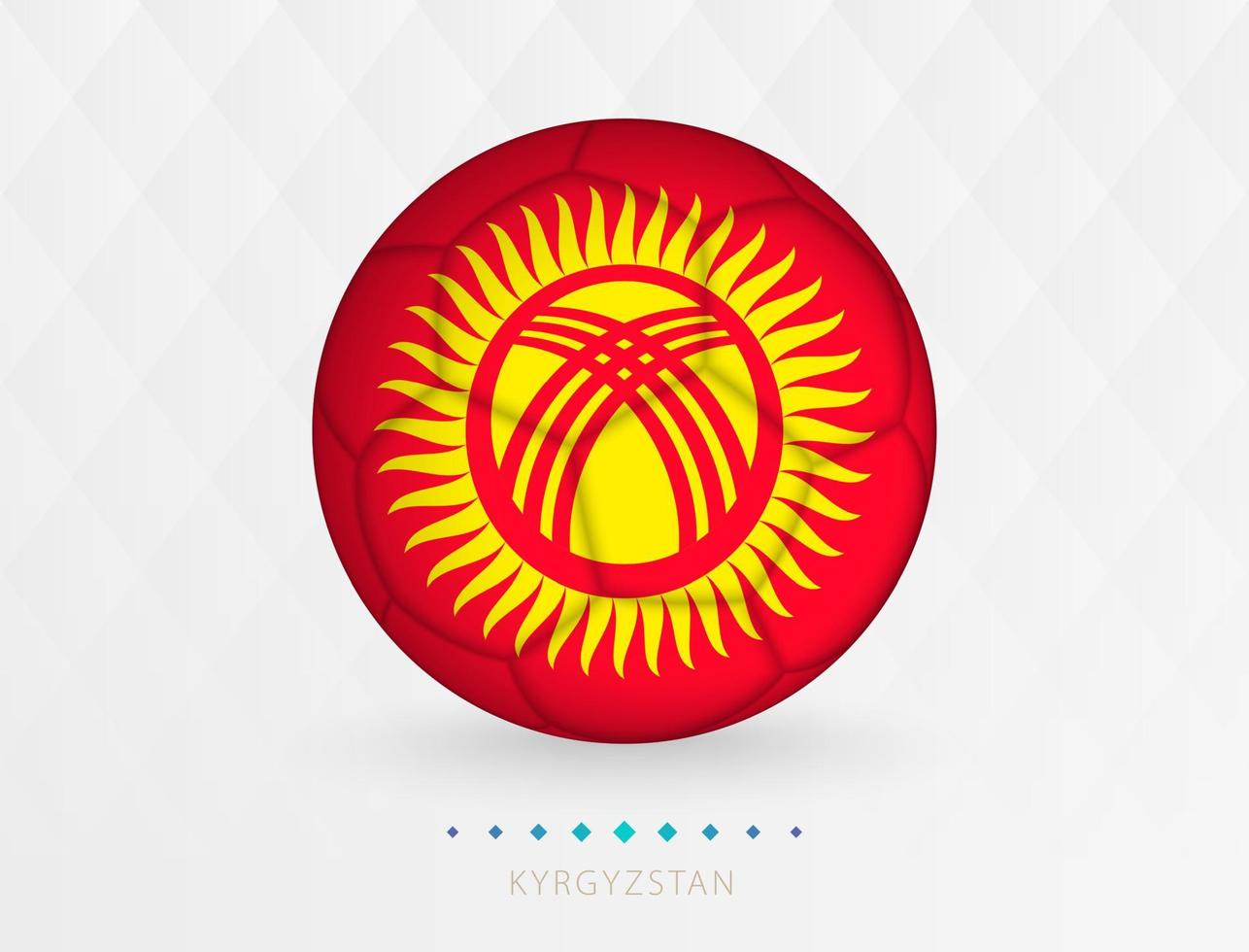 calcio palla con Kyrgyzstan bandiera modello, calcio palla con bandiera di Kyrgyzstan nazionale squadra. vettore