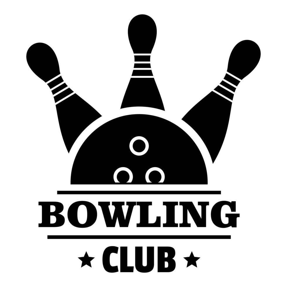 nuovo bowling club logo, semplice stile vettore