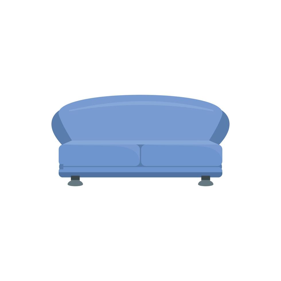 ovale divano icona, piatto stile vettore
