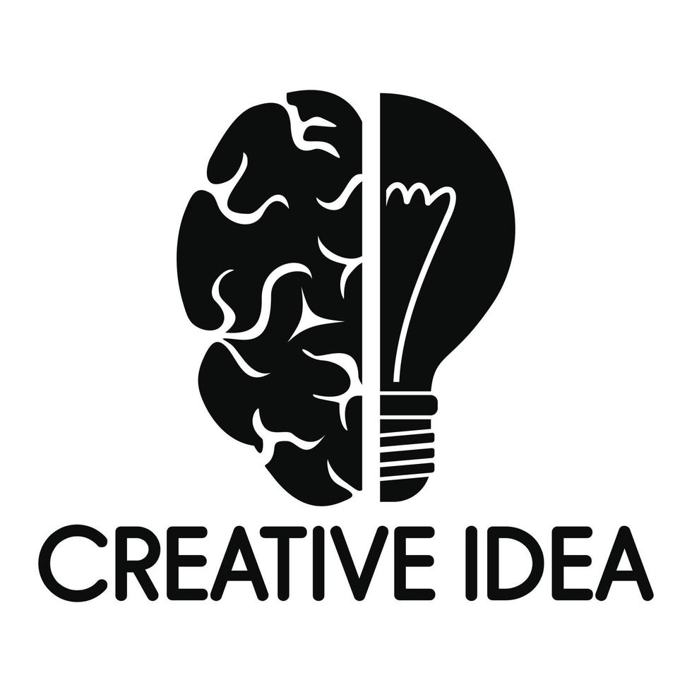 creativo idea mente logo, semplice stile vettore