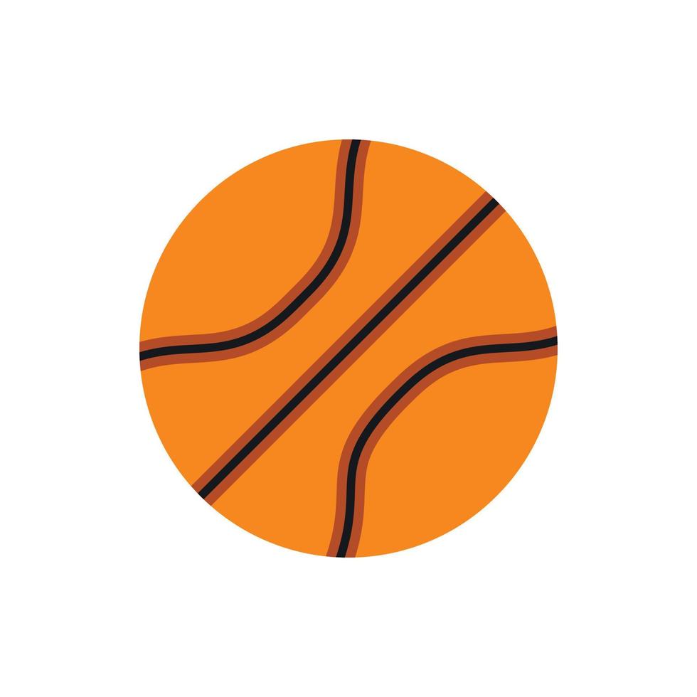 pallacanestro palla icona, piatto stile vettore