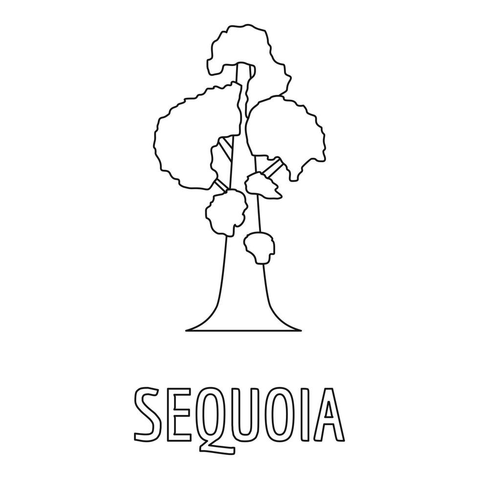 sequoia icona, schema stile. vettore