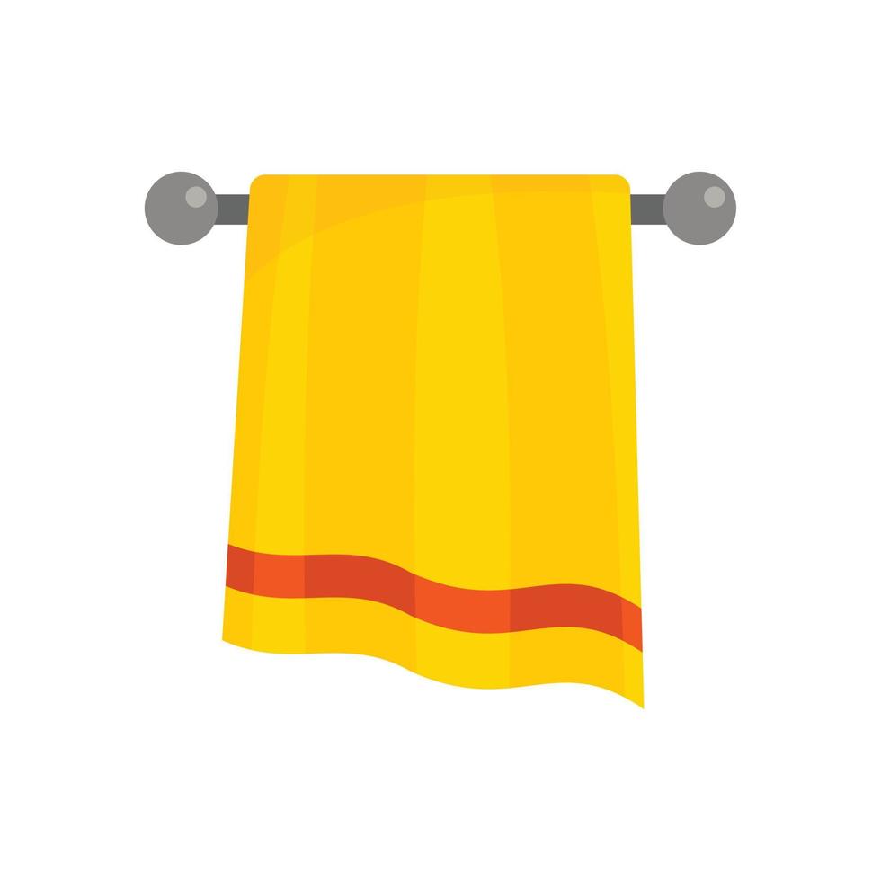 bagno asciugamano icona, piatto stile vettore