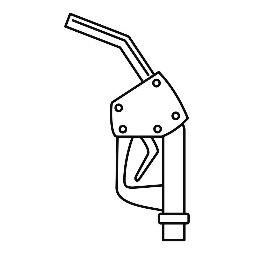 ricarica carburante pistola icona, schema stile vettore