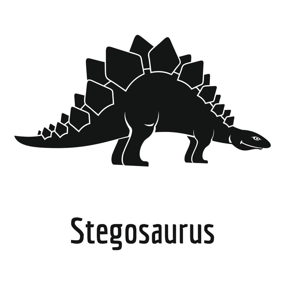 stegosauro icona, semplice stile. vettore