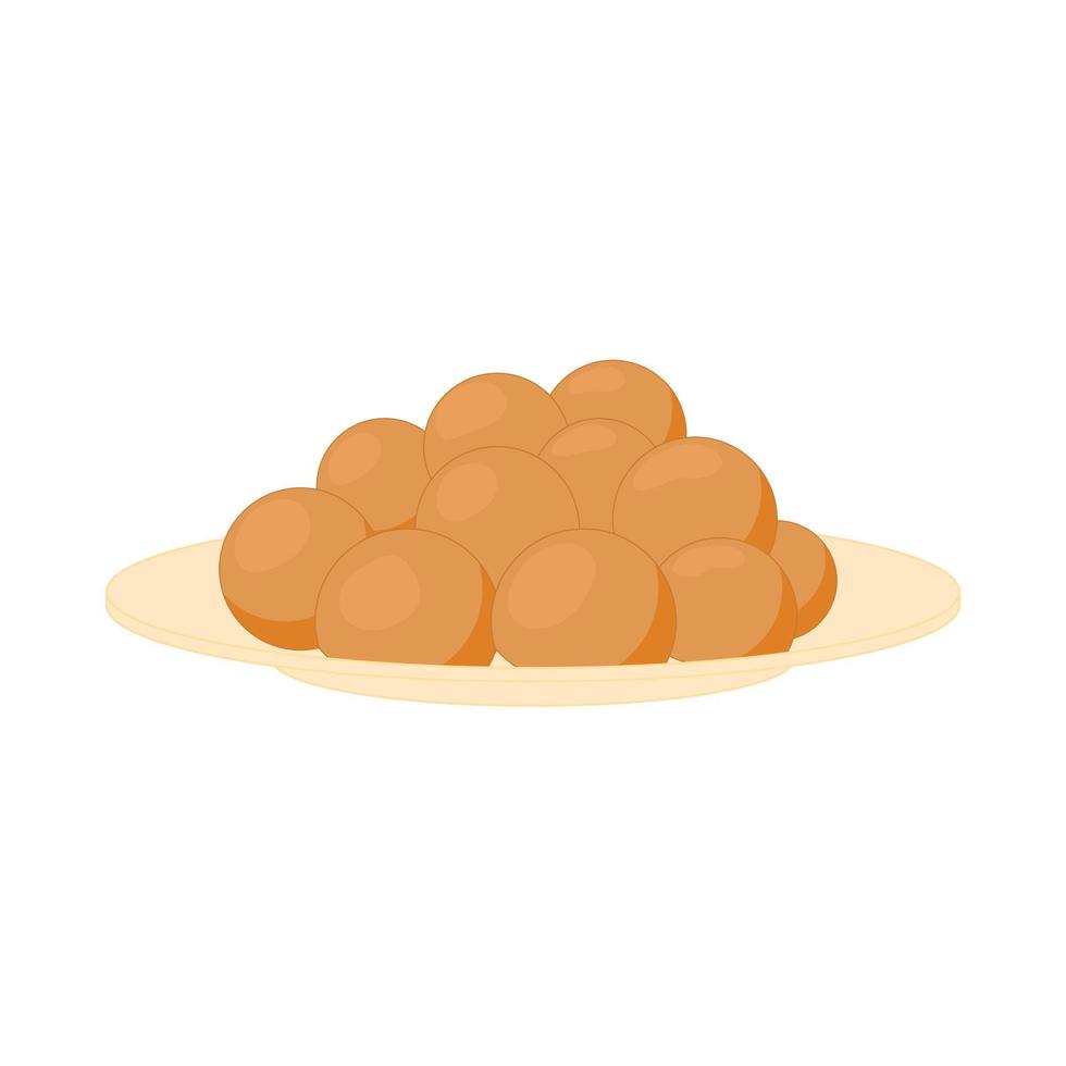 Falafel icona nel cartone animato stile vettore