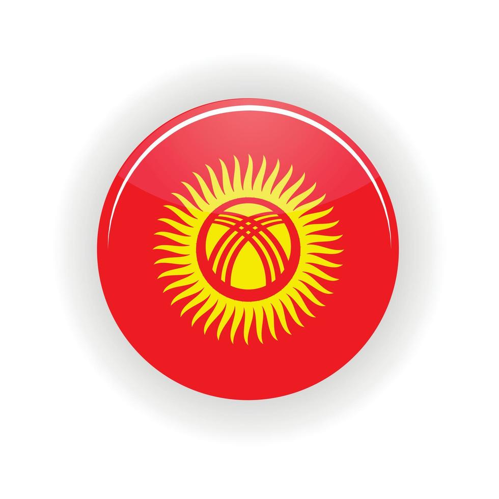 Kyrgyzstan icona cerchio vettore