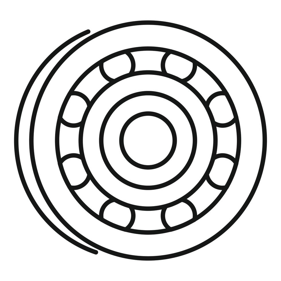 metallo cuscinetto icona, schema stile vettore
