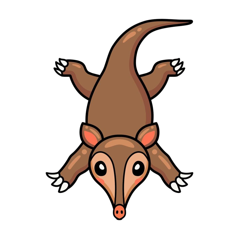 carino poco aardvark cartone animato personaggio vettore