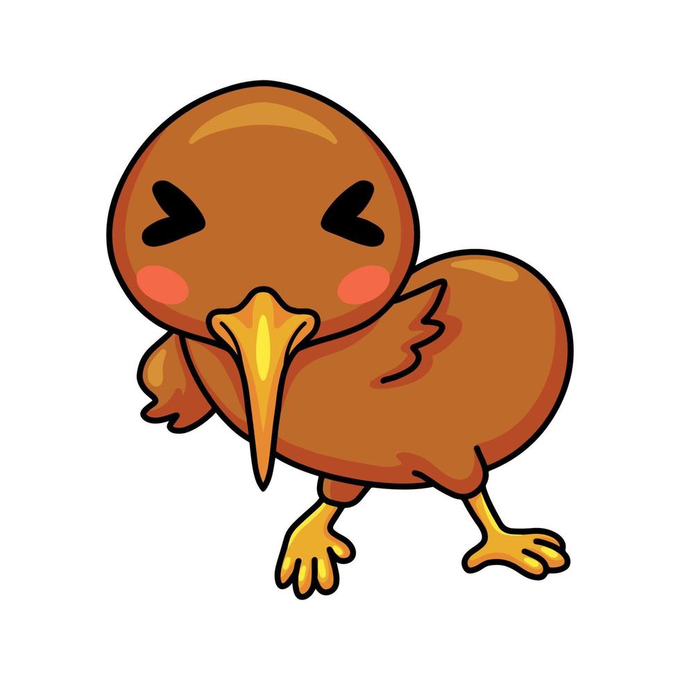 carino poco Kiwi uccello cartone animato vettore