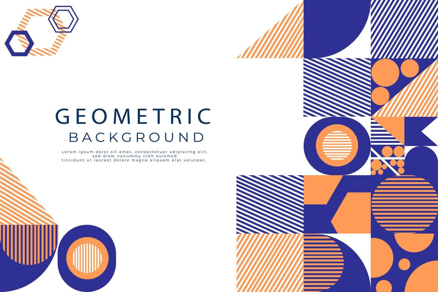 piatto geometrico forme sfondo, vario forme e linea astratto piatto geometrico sfondo vettore