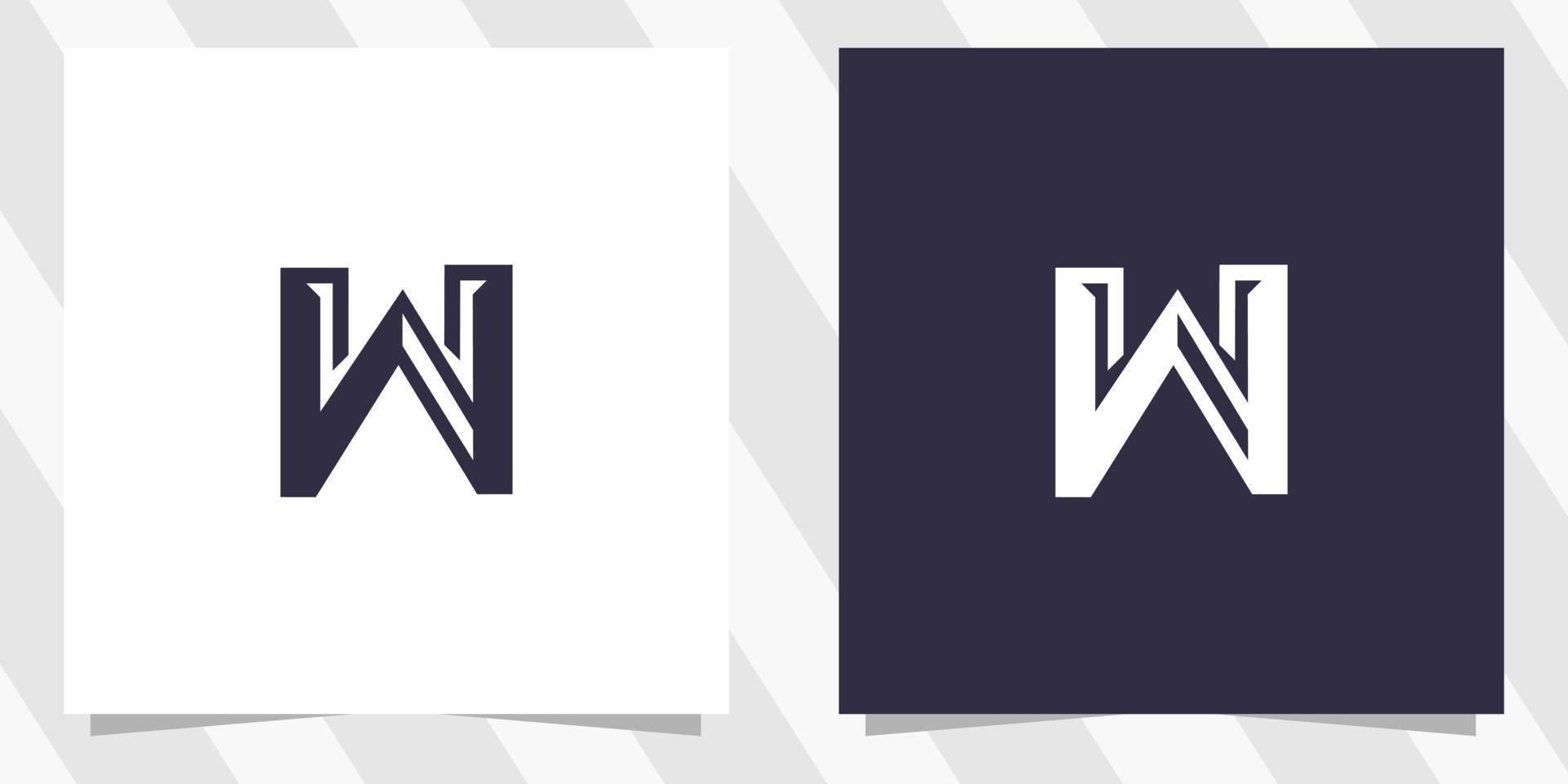 modello di progettazione del logo lettera w vettore