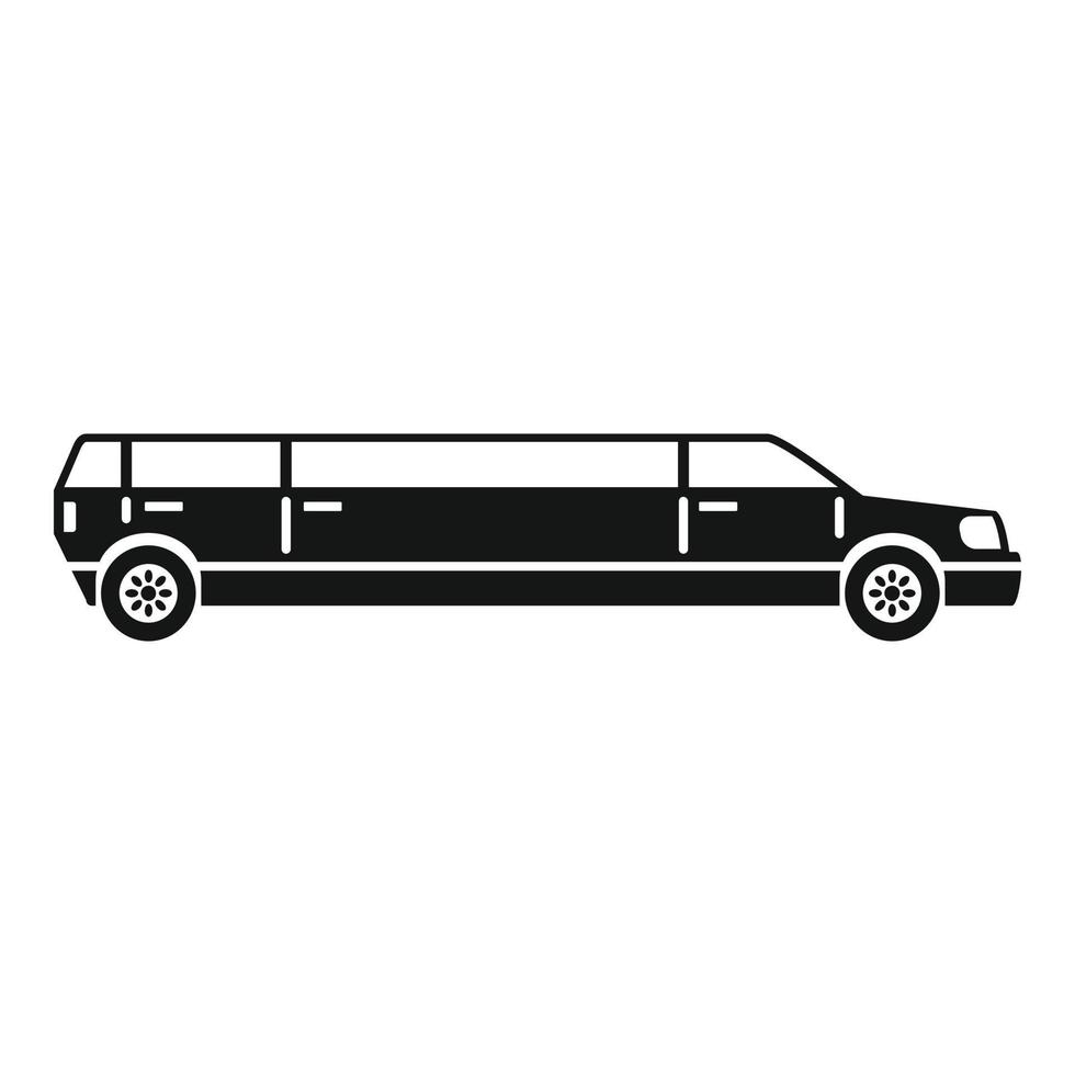 limousine servizio icona, semplice stile vettore