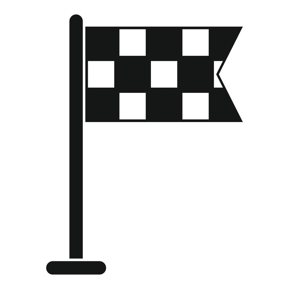 finire del desktop bandiera icona, semplice stile vettore