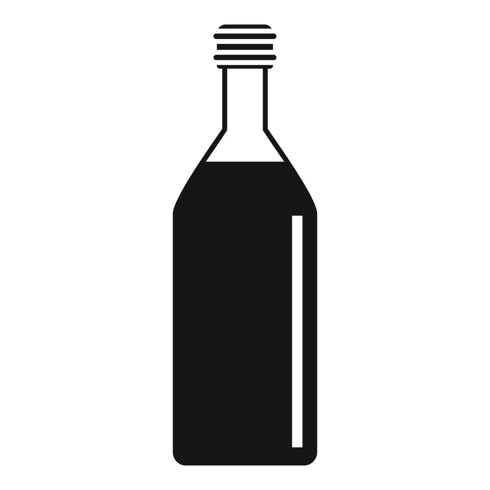 oliva olio bottiglia icona, semplice stile vettore
