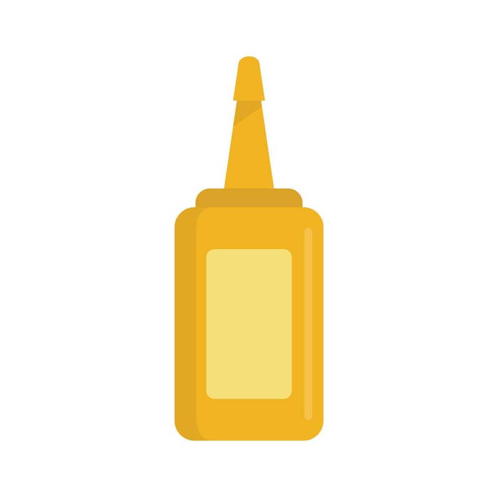 mostarda bottiglia icona, piatto stile vettore