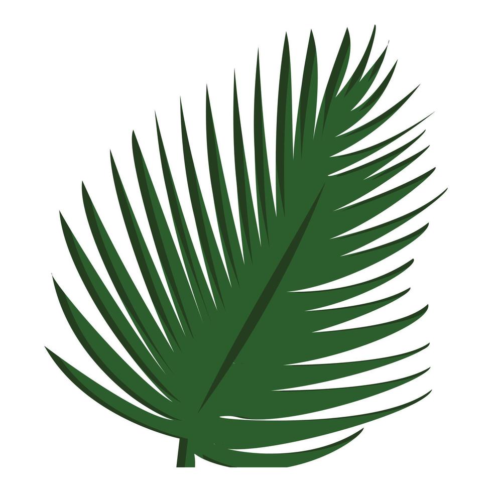 palma albero foglia icona, cartone animato stile vettore