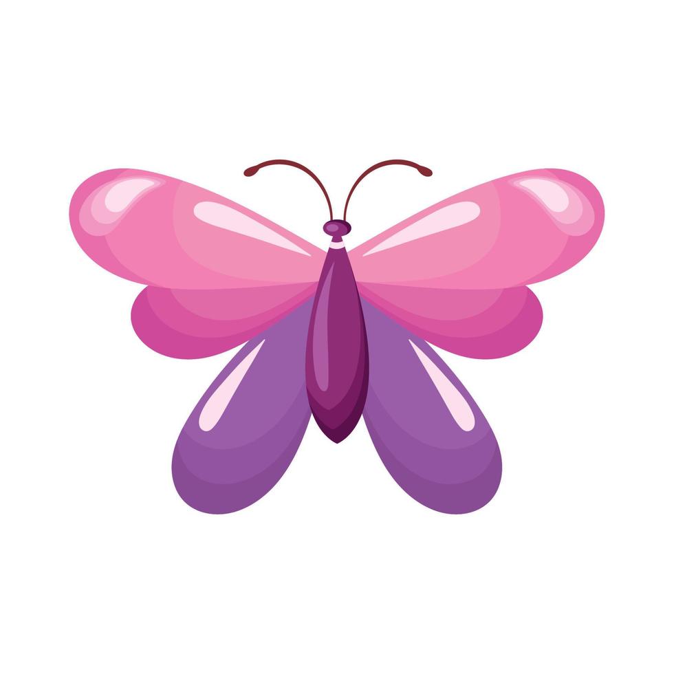 rosa e lilla farfalla insetto vettore