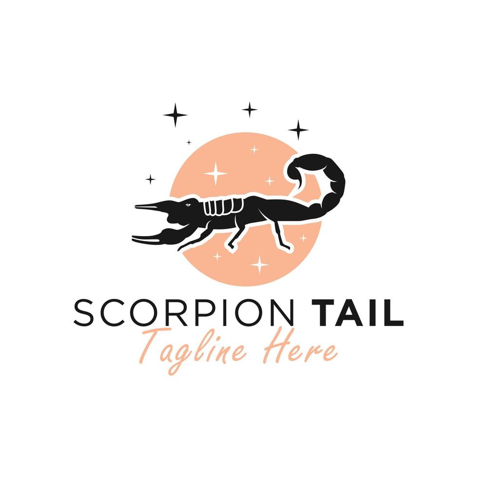 scorpione animale vettore illustrazione logo design