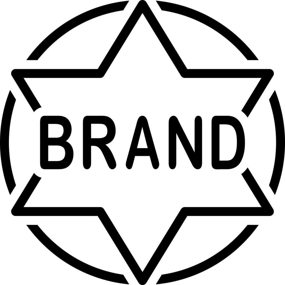 icona della linea per il marchio vettore