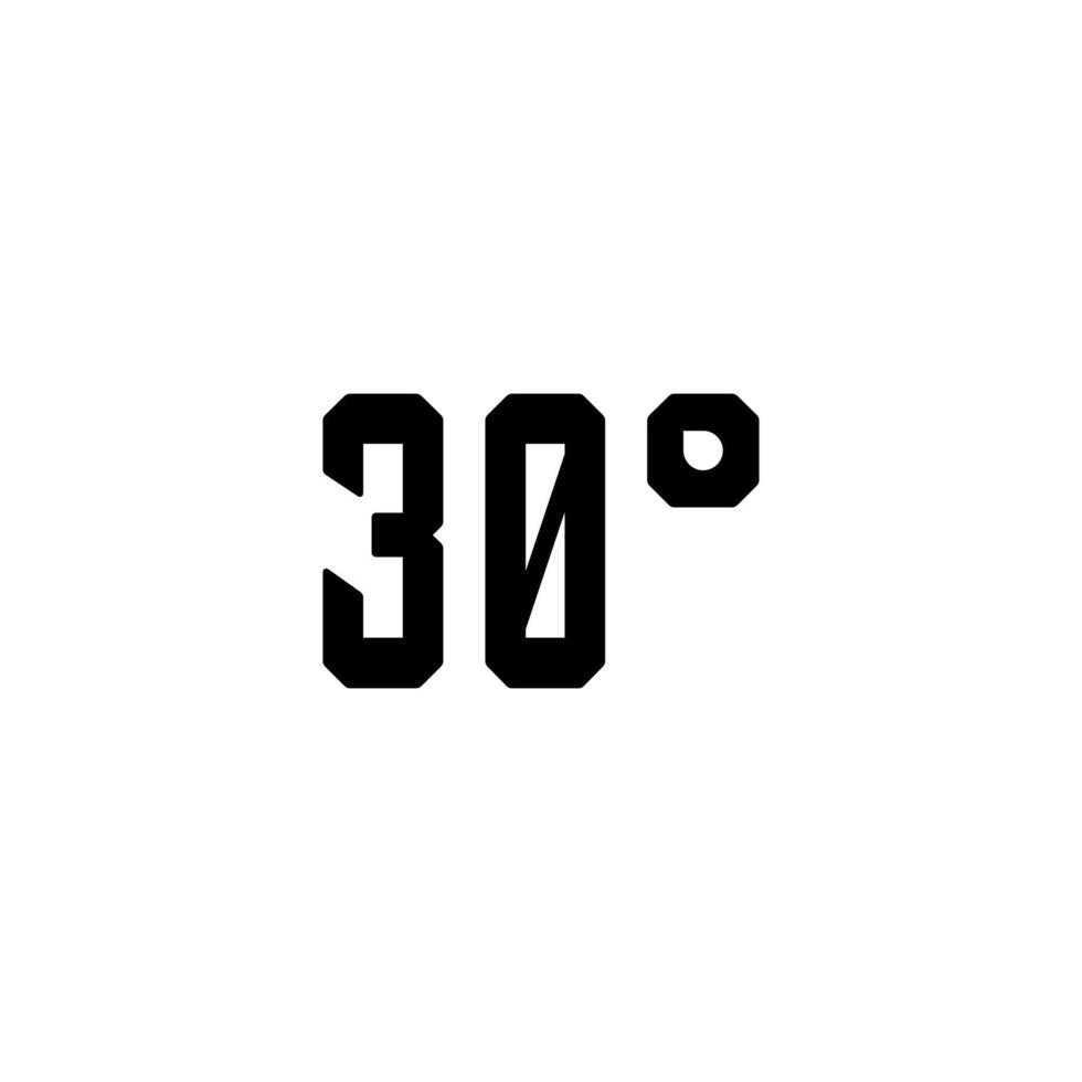 30 gradi icona logo modello vettore