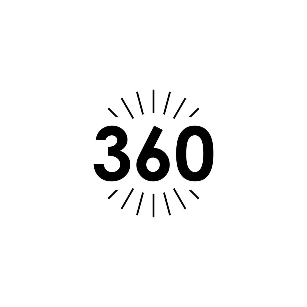 360 icona logo modello vettore