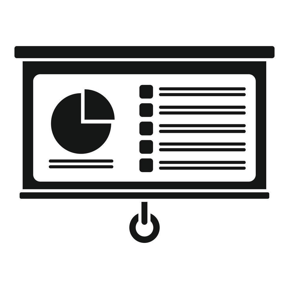 gestione grafico torta icona, semplice stile vettore