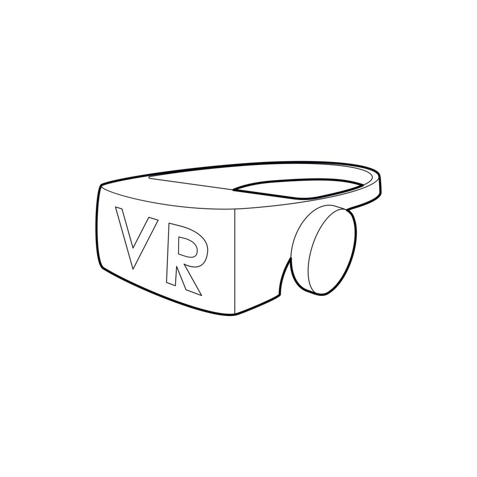 virtuale la realtà bicchieri icona, schema stile vettore