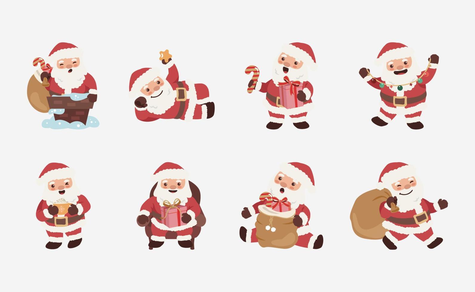 personaggio di babbo natale in design piatto vettore