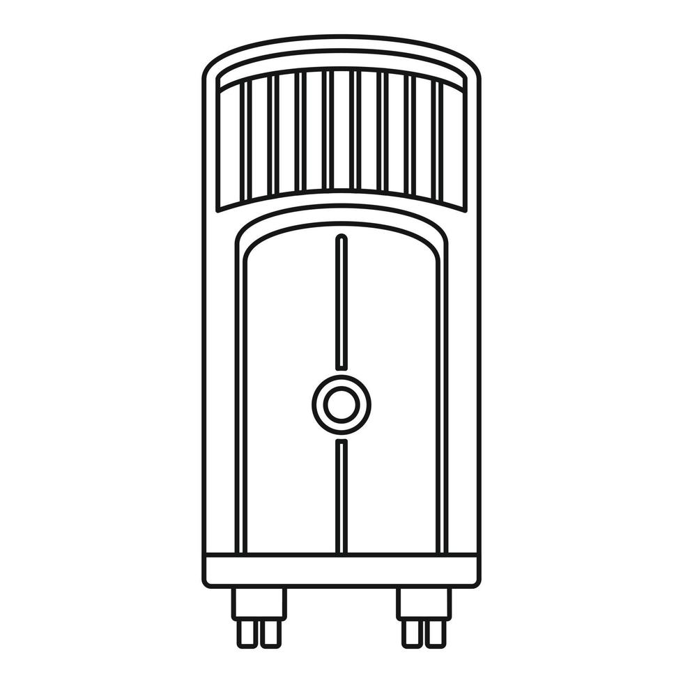 Casa pavimento condizionatore icona, schema stile vettore