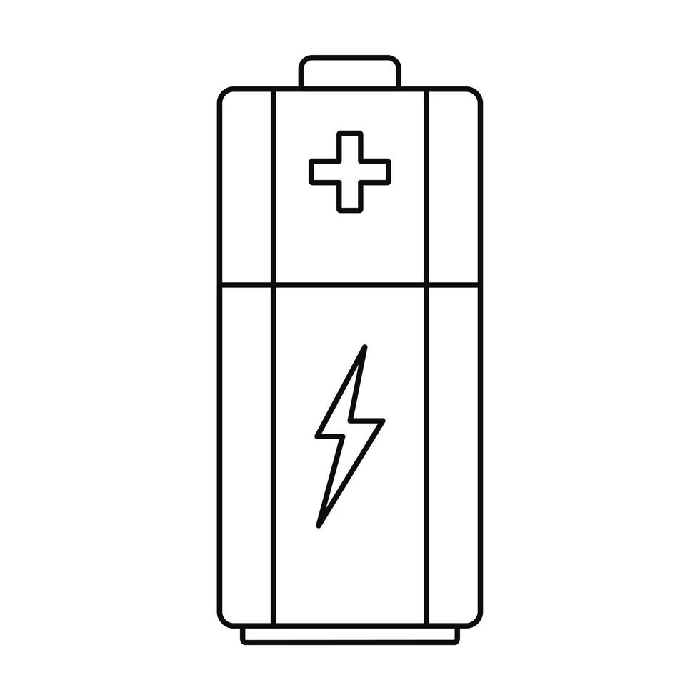 batteria icona, schema stile vettore