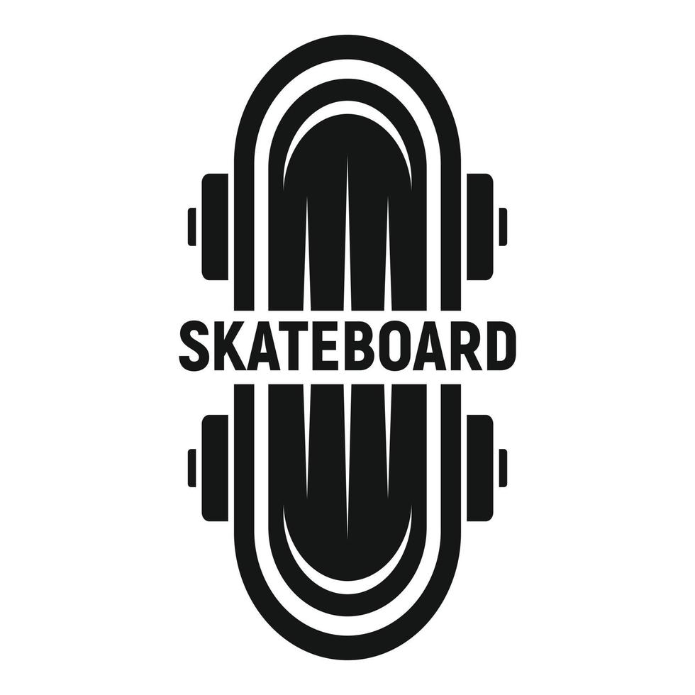 ragazzo skateboard logo, semplice stile vettore