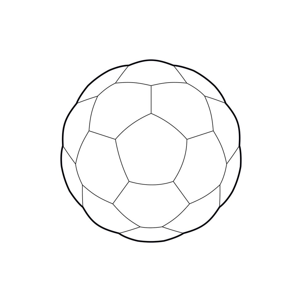 calcio palla icona, schema stile vettore