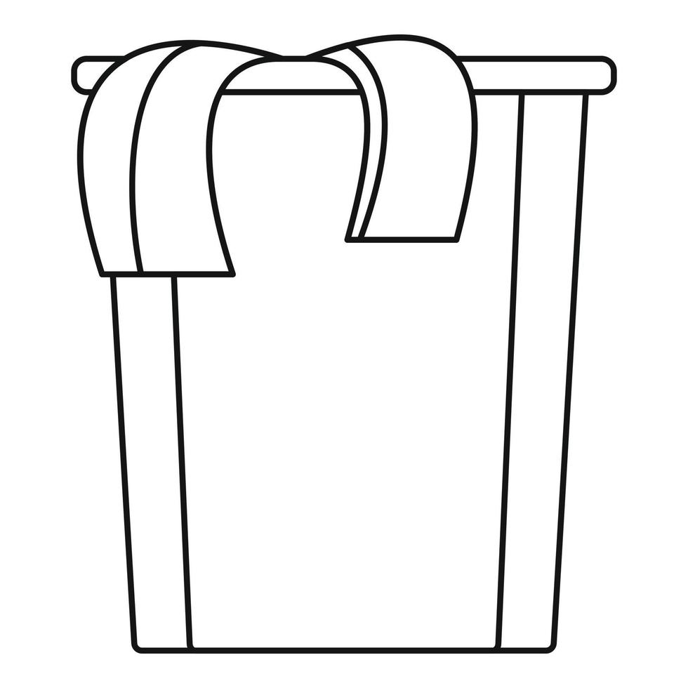 scatola sporco Abiti icona, schema stile vettore