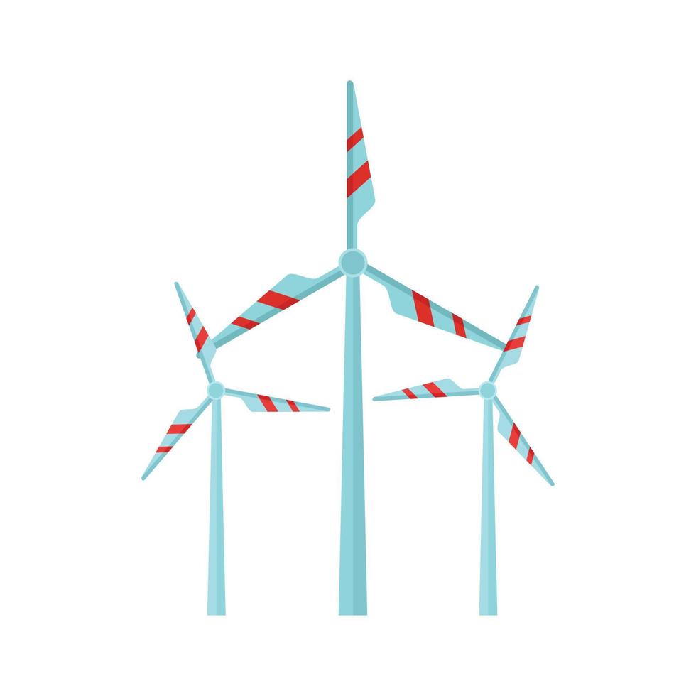 vento turbina stazione icona, piatto stile vettore